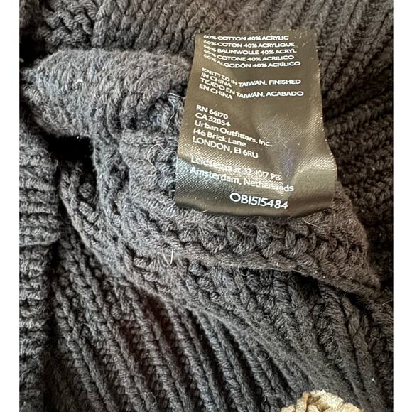 Free People | Black Cotton-Blend Pullover Bell Song Sweater | Size XS - Picture 13 of 13